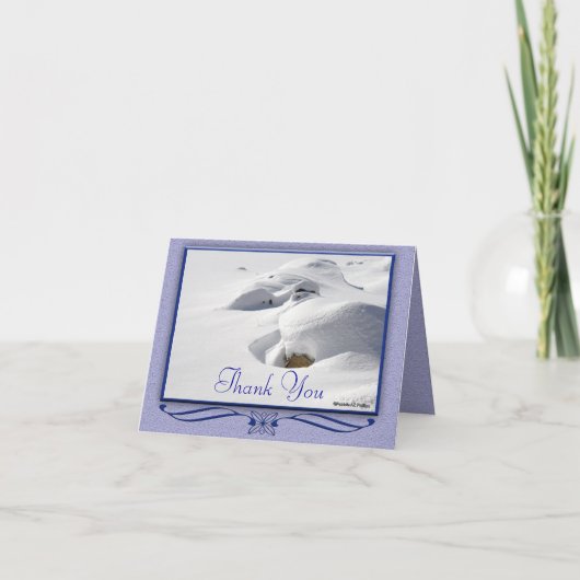 Wintersneeuwvlotten over Rocks bedankt Kaart (Voorkant)