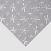 Wintersnowflake-patroon op grijs tissuepapier (Detail)