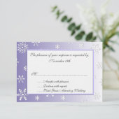 Wintersnowflakes RSVP Kaartje (Staand voorkant)