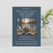 Wintersolstitium Bosdiner Uitnodiging (Staand voorkant)