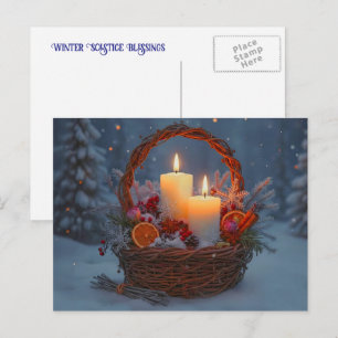 Wintersolstitium Zegeningen Yule Specerijen Feestdagenkaart