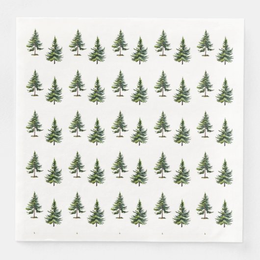 Wintersparren Bos Servet (Voorkant)