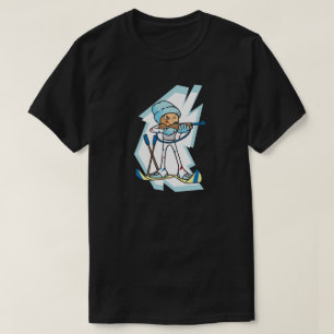 Winterspelen Biathlon Atleet Anime Illustratie T-shirt