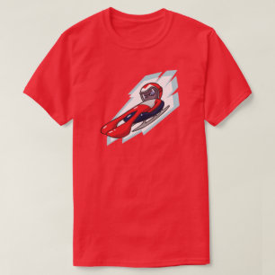 Winterspelen Luge Anime Style Illustratie T-shirt