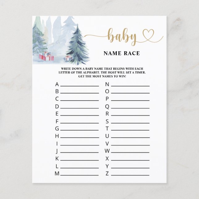 Winterspelen met de naam baby (Voorkant)