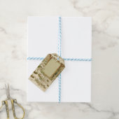 winterspier voegt tekst toe cadeaulabel (Met Touw)