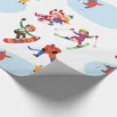 Wintersport  cadeaupapier (Hoek)