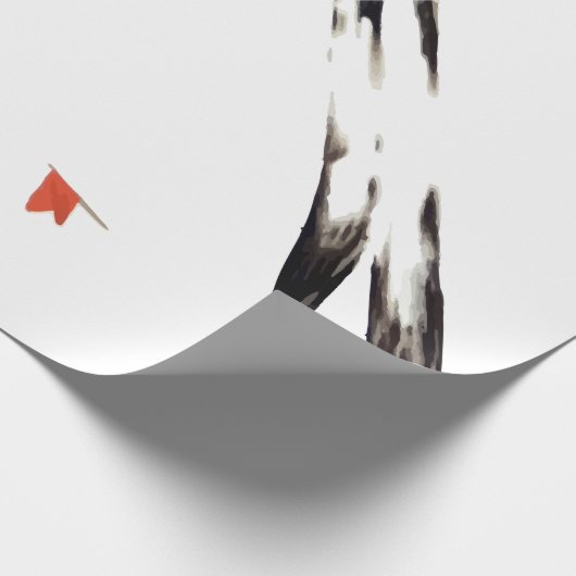  wintersport Duitsland reizen Cadeaupapier (Hoek)