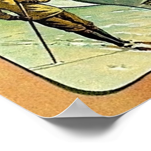 Wintersport in Grindelwald, Zwitserland, mozaïek Poster (Hoek)