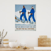  Wintersport in New York Poster (Keuken)