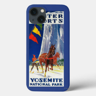 Wintersport in Yosemite Poster Yosemite, CA iPhone 13 Hoesje