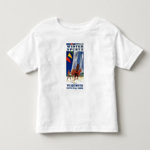Wintersport in Yosemite Poster Yosemite, CA Kinder Shirts