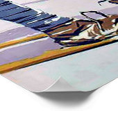 Wintersport in Zwitserland, oldtimers Poster (Hoek)