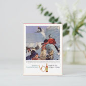 wintersport, reclame voor Seagram Briefkaart (Staand voorkant)