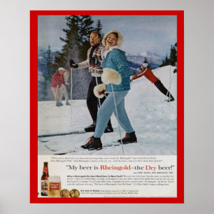 wintersport Rheingold bier Poster