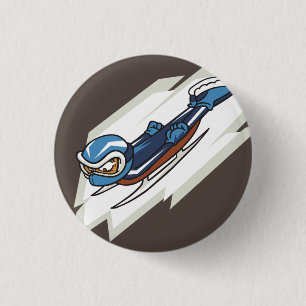 Wintersport Skelet Flair Pinback Ronde Button 3,2 Cm