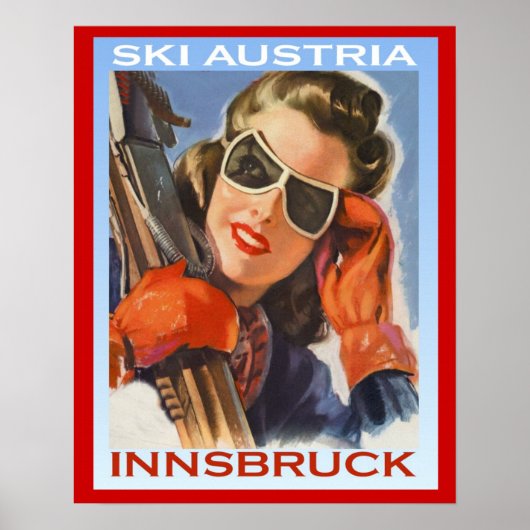  wintersport Ski Austria, Innsbruck Poster (Voorkant)