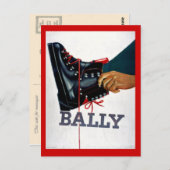  wintersport, Ski Boots, Bally Briefkaart (Voorkant / Achterkant)