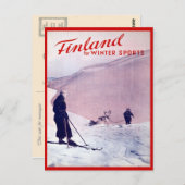 wintersport, Ski Finland Briefkaart (Voorkant / Achterkant)