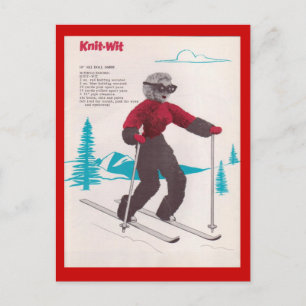  wintersport, Ski Knit-met Briefkaart