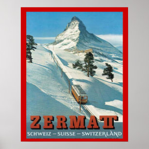  Wintersport, Ski Zwitserland, Zermatt Poster