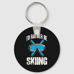 Wintersport Skiën Grappige Skiloper Ik Ging Liever Sleutelhanger