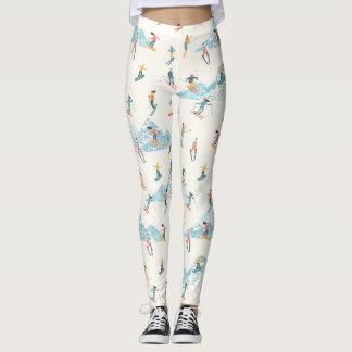 Wintersport Skilopers Sneeuw Bergen Leggings