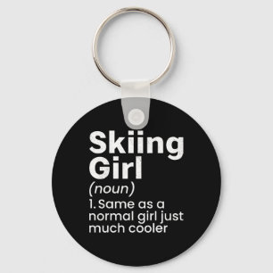 Wintersport Skisport Meisjes Grappige Definitie Sp Sleutelhanger