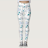 Wintersport Vakantie Fun Pattern Leggings (Voorkant)