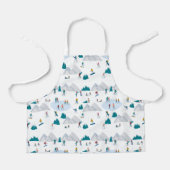 Wintersport Vakantie Fun Pattern Schort (Voorkant)