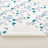 Wintersport Vakantie Fun Pattern Sherpa Deken (3/4)