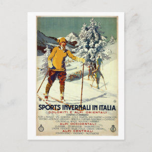 wintersportwedstrijden uit de jaren twintig Itali Briefkaart