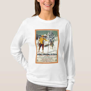  wintersportwedstrijden uit de jaren twintig Itali T-shirt