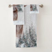 Winterstaartegeweien DIY-monogram bosgebied Bad Handdoek (Insitu)