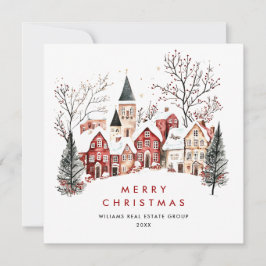 Winterstad Kerst Bedrijf Feestdagenkaart