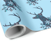 Wintersterren Snowflakes Kerstmis Cadeaupapier (Rol Hoek)