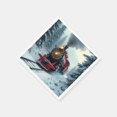 winterstoomlocomotief servet (Hoek)