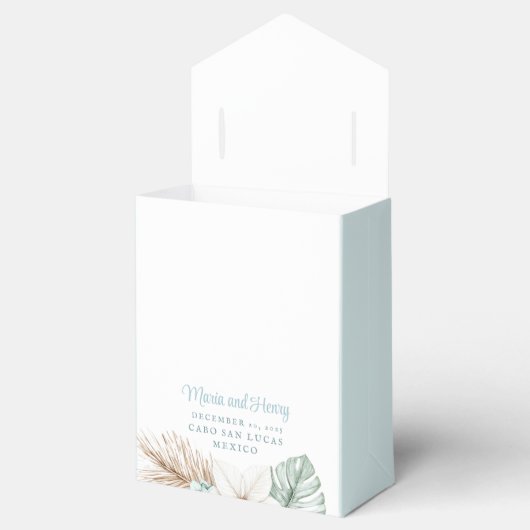 Winterstrandbruiloft Bedankdoosjes (Geopend)