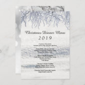 Wintertakken Sneeuwkerstmenu Menu (Voorkant / Achterkant)