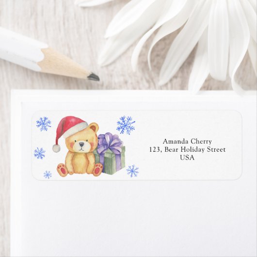 Winterteddybeer Etiket (Insitu)