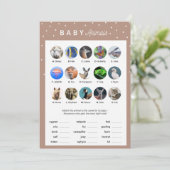 Winterthema Baby shower Spel — Baby-dieren Programma (Staand voorkant)