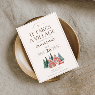 Winterthema het duurt een baby shower kaart