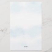 Winterthema pijnbomen omzoomd briefpapier (Achterkant)