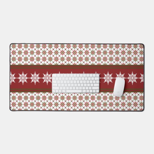 Winterthema Snowflake Pattern Kerstmis Bureaumat (Keyboard & Muis)