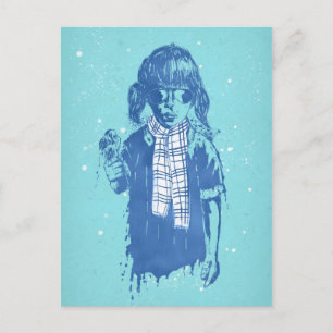 wintertijd briefkaart