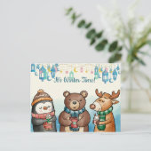 Wintertijd Briefkaart (Staand voorkant)