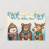 Wintertijd Briefkaart (Voorkant / Achterkant)