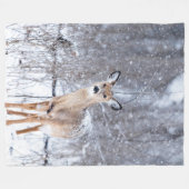 Wintertijd Deer Fleece Blanket (Voorkant (Horizontaal))