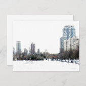 Wintertijd in Chicago Briefkaart (Voorkant / Achterkant)