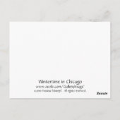 Wintertijd in Chicago Briefkaart (Achterkant)